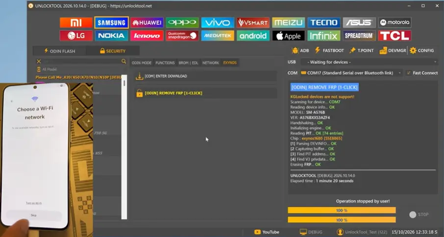 Samsung Exynos Tool – Auto 1 Click FRP Removal Without ADB UnlockTool Guide